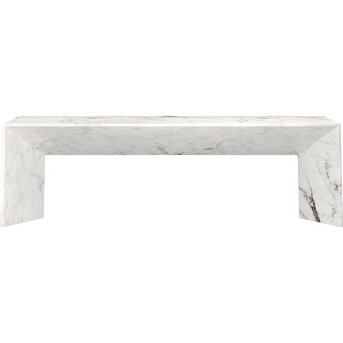 Nomad Marble Look / White Outdoor Bench
